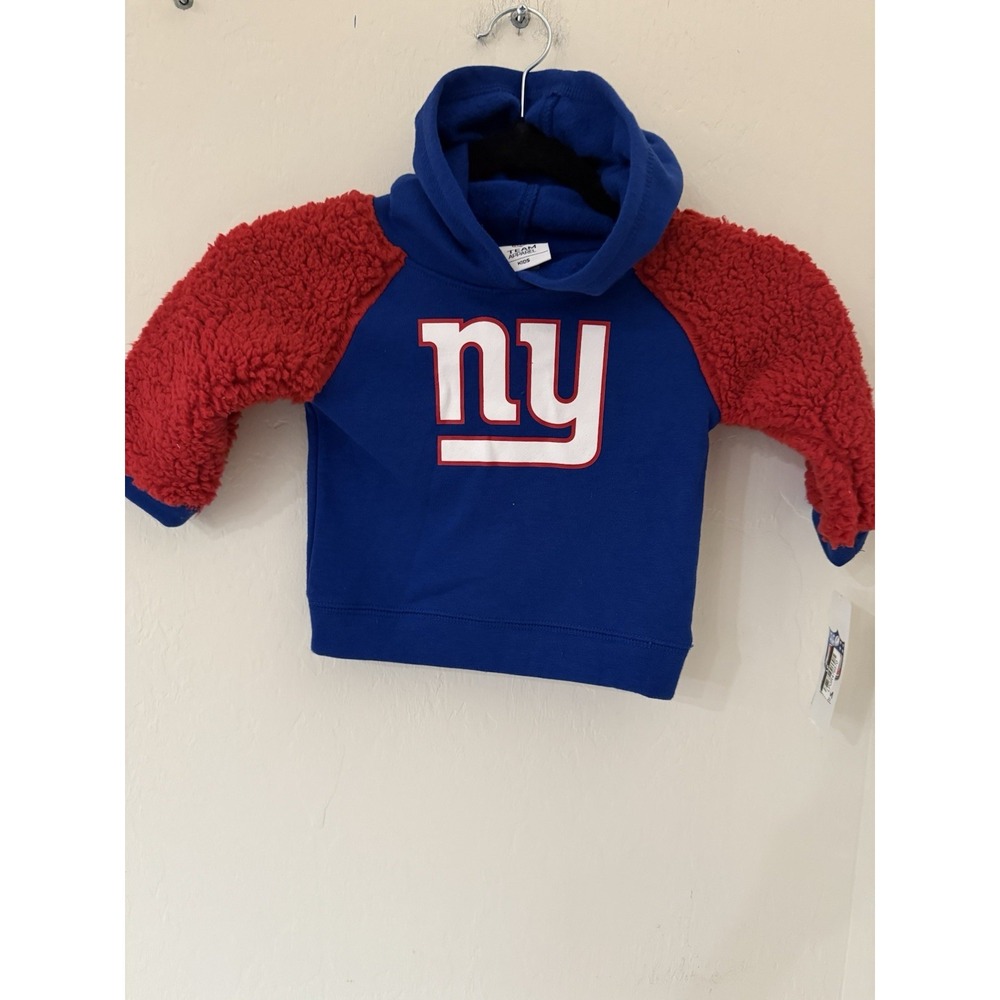 New York Giants NFL Toddler Sherpa Sleeve Hoodie - NWT- Size 18 Months